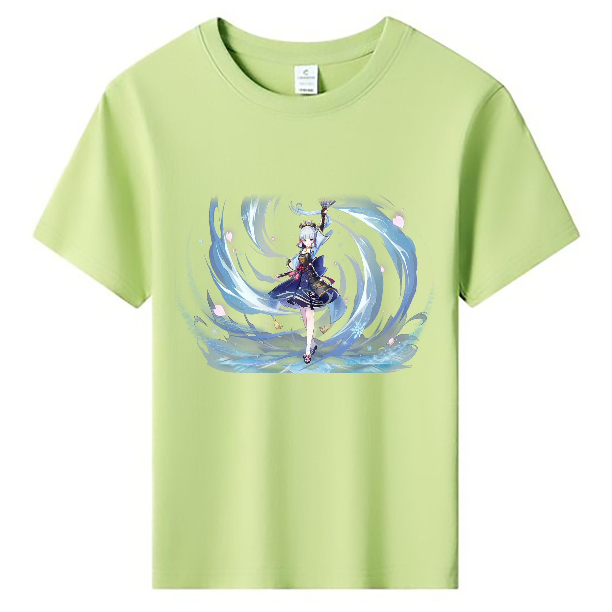げんし神 神里綾華 神宮寺レン genshin Kamimiya Ren 綿100％キッズTシャツ（フロントプリント）